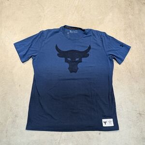 Under Armour Blood Sweat Respect Blue Two Tone Shirt Men's L Loose Fit